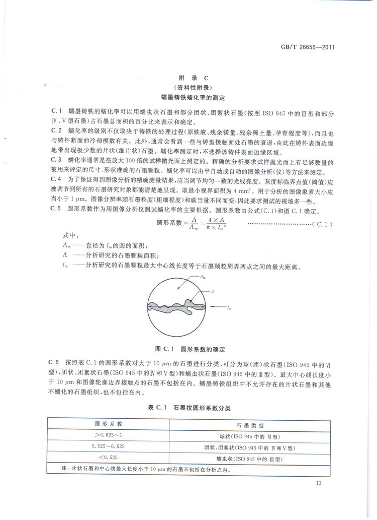 蠕墨鑄鐵金相試驗(yàn)國家標(biāo)準(zhǔn)GB/T26656-2011